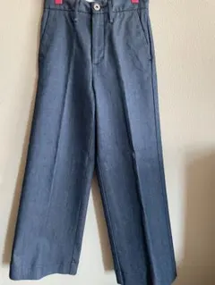 upper heights センタープレス　ワイドパンツ　ブルー