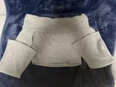 SHEIN オフショルダー リブニット 長袖 グレー