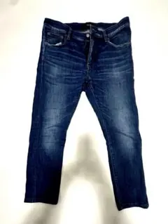 AZUL by moussy ダークブルー ストレートデニム