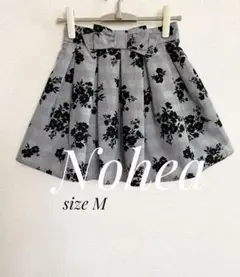 [Nohea] 花柄　スカート　リボン　ひざ丈　ゴムのサムネイル