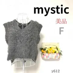 美品 【ミスティック】 レディース トップス Vネック ウール15% グレー Ｆ