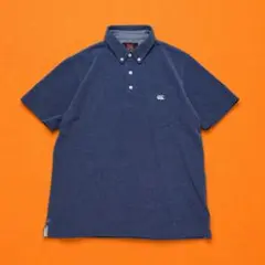 CANTERBURY カンタベリー ロゴ半袖ポロシャツ ボタンダウン M ブルーのサムネイル