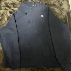 Reverse weave Champion ネイビー フード付きパーカー