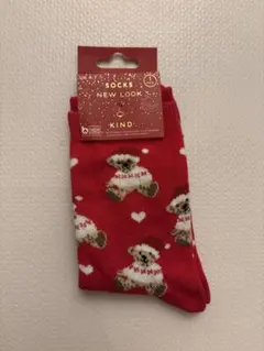 【新品未使用】クマ柄ソックス