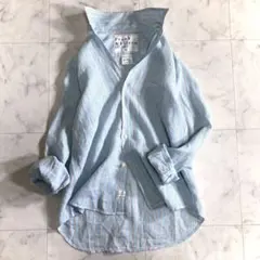フランク＆アイリーン モデル EILEEN リネン スキッパーシャツ ストライプ