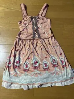 【axes femme】バラ柄キャミソールワンピース