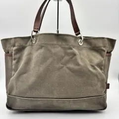 【大容量】agnes b. アニエスベー トートバッグ キャンバス　オリーブ　緑