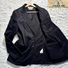 【極美品】ジャパンブルージーンズ　テーラードジャケット　黒　コットン　L 日本製