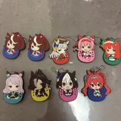 9点セット ウマ娘 ラバーストラップキーホルダー