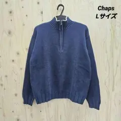 『 CHAPS (アメリカ古着) 』 ハーフジップコットンニット / Lサイズ