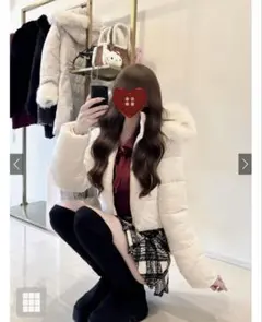 【タグ付き】2Wayフード付きファーダウンジャケット[ask143]