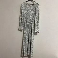 NATURAL BEAUTY BASIC 花柄ワンピース　白