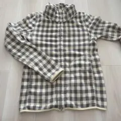 ユニクロ チェック フリースパーカー