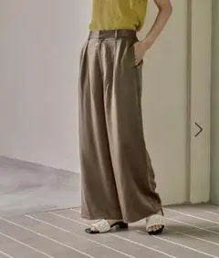 新品 サテンストレートパンツ LEPSIM レプシィム