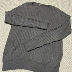 ユニクロ　ニット　グレー　カシミヤ混