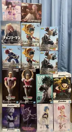 プライズフィギュア　16点　まとめ売り　ヒロアカ一番くじ下位賞付き