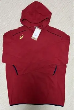 ASICS フリースパーカー　XL (LL) 赤