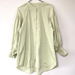 ディスコート　Discoat バンドカラーボリュームスリーブシャツ　体系カバー