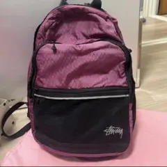 ステューシー 紫黒 リュック・バックパック　激レア　美品のサムネイル