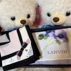 LANVIN en Bleu ハンカチ 2点セット