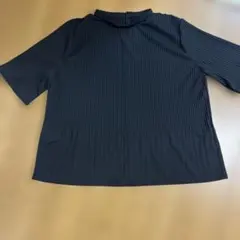 ユナイテッドアローズブラック リブデザイン 半袖シャツ