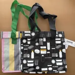 ランチバッグ 2点セット ストライプ＆キッチン柄のサムネイル