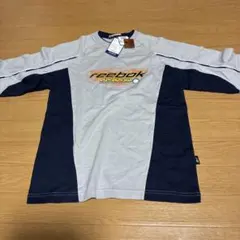 reebok 長袖カットソー グレー/ネイビー