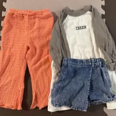 女の子 ワンピース パンツ 3点セット