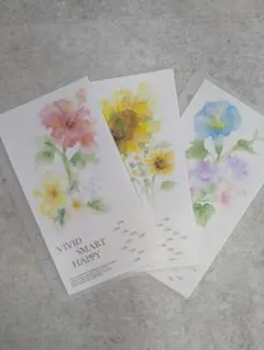 【貯金リフィル】3枚セット【水彩夏の花】のサムネイル
