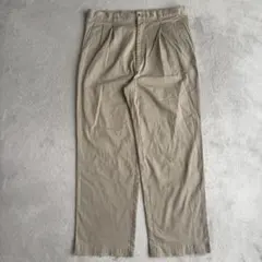 90s 00s ヴィンテージ 2タック入り ワイド チノパン ベージュ XL相当