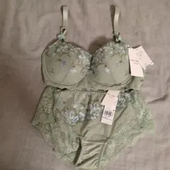 【最終値下げ！】新品レッドレーベルD75ブラジャー、Mショーツセット
