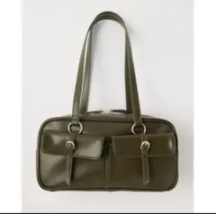 FAUX LEATHER SHOULDER バッグ マウジー ダークカーキのサムネイル