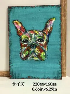 絵　絵画　犬　アート　キャンバス　抽象画　動物　ハンドメイド　現代アート