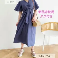 cinematiq シネマティック リネンライクホリデーワンピ 青 元鈴木さん