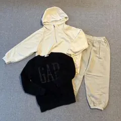 【130cm】3点GAPなどフリーススウェット・フーディセット