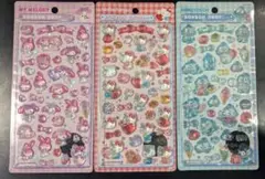 国内正規品 ボンボンドロップシールミニ　サンリオ3枚セット