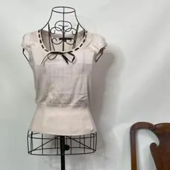 3442【くすみピンクMサイズ】プライドクライド　アンゴラ混カットソーのサムネイル