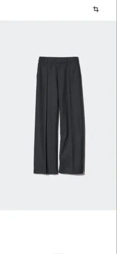 UNIQLO ブラッシュドジャージーワイドパンツ ダークグレイ　XS