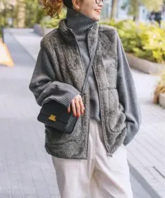 美品❣️チャンピオン Champion☆ファーベスト☆Lサイズ☆人気グレー
