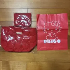 RINGO ハローキティ キルティング クーラーバッグ　トートバッグ　ポーチ