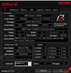 AMD Ryzen 5 5600XT CPU 本体 中古
