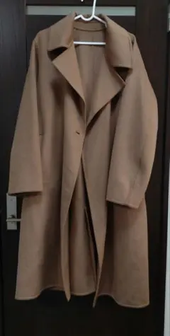 ユニクロ　XXL　ダブルフェイスロングコート　ベージュ　オンライン限定　3L