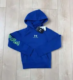新品アンダーアーマー裏起毛パーカー120cm 青　スウェット　トレーナー