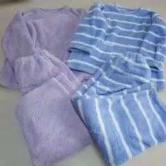 ニッセン　パジャマ　ルームウェア　セット　アップ　パープル　ブルー　上下　冬