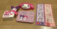 ハッピーセット マイメロディ＆クロミ 3つ、シールセット
