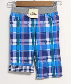 ミキハウス ホットビスケッツ チェック 綿 パンツ 110 【新品タグ付き】