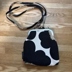 marimekko がま口ミニショルダーバッグ