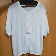 le.coeur blanc フロントフリルシアーカーデ ホワイトのサムネイル