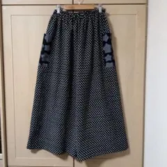 専用　蚊絣　古布　スカート　ハンドメイド 古布リメイク☆刺し子や絵絣いろいろ楽しい木綿スカート80㎝丈