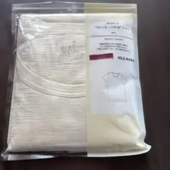 MUJI 洗えるウール　クルーネック半袖Tシャツ Mサイズ オフホワイト